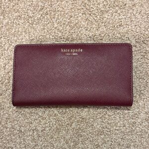 Kate Spade Maroon Leather Wallet